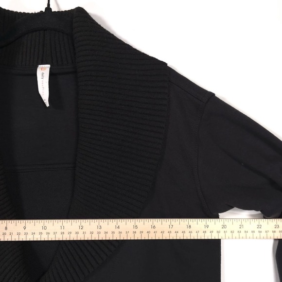 Anthropologie Daily PRACTICE VNeck Cardigan Jacket Black XS Cotton Blend Sweater - Picture 6 of 12